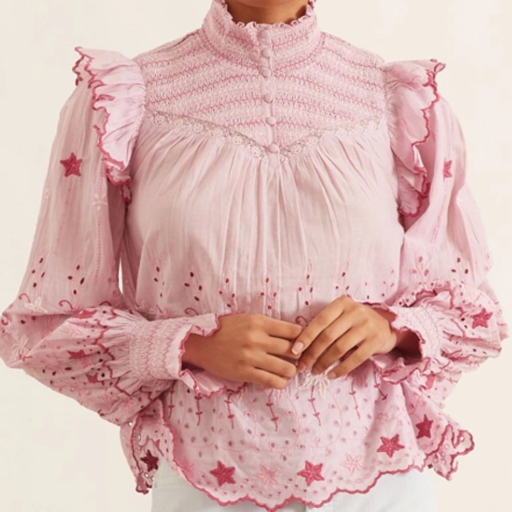 NWT!!! LoveShackFancy Kassie Top Lavender Fields Size Xs